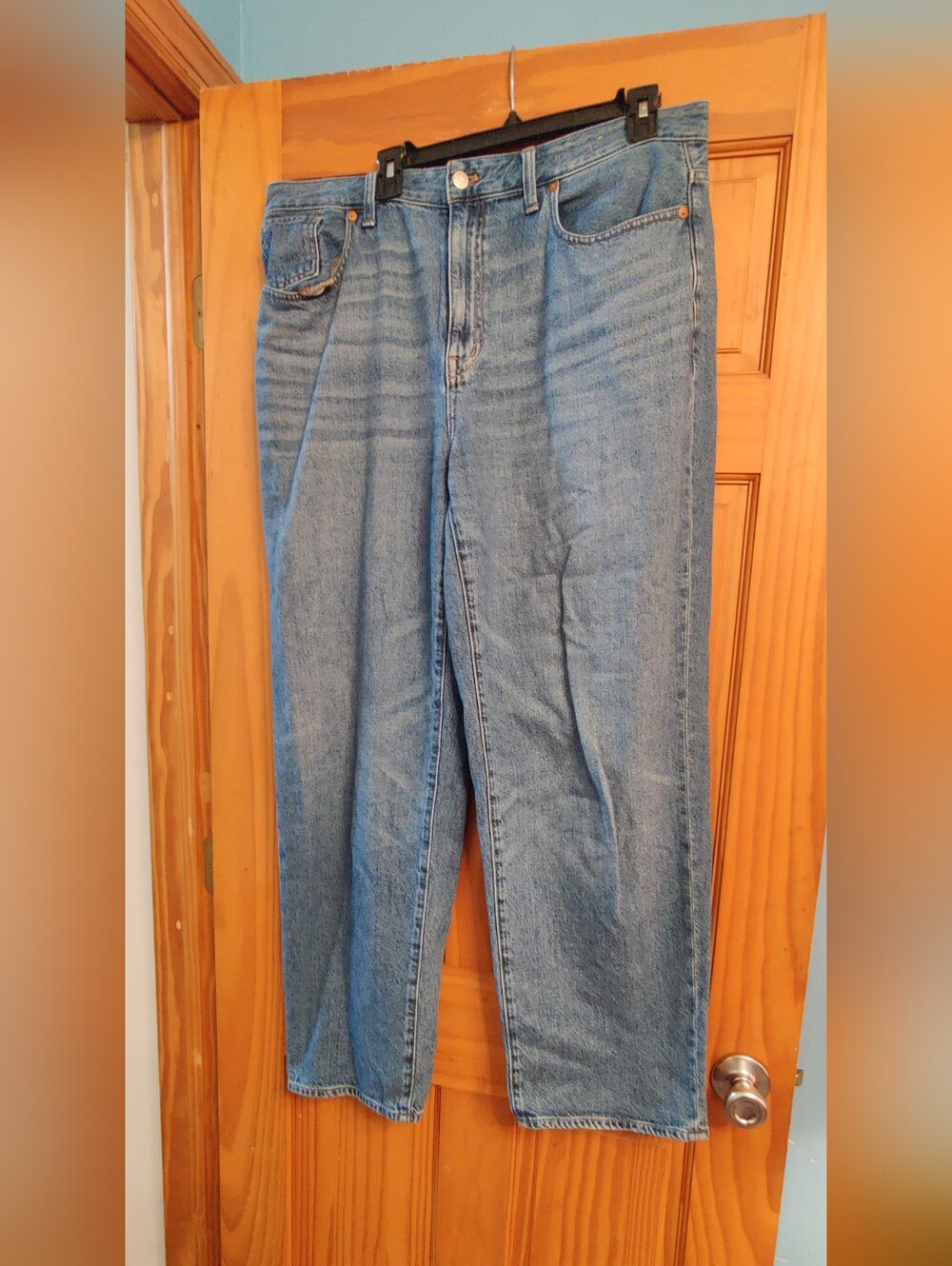 Madewell Curvy Baggy Straight Jeans Size 32 Blue Classic Wash Women's Pants